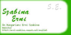 szabina erni business card